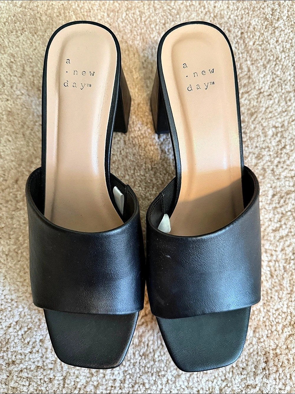 A New Day Kathy Platform Mule Heels Black